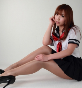 [4K-STAR]日本学生妹如月くるみ穿校服棚拍写真图片